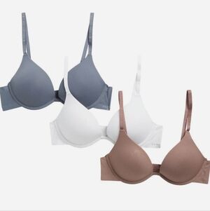 Danskin 3 Pack Assorted Breathable Micro Mesh Underwire Bras NEW Size 34B